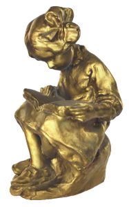 Girl Reading (old gold)
