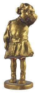 Girl Covering Her Eyes (old gold)