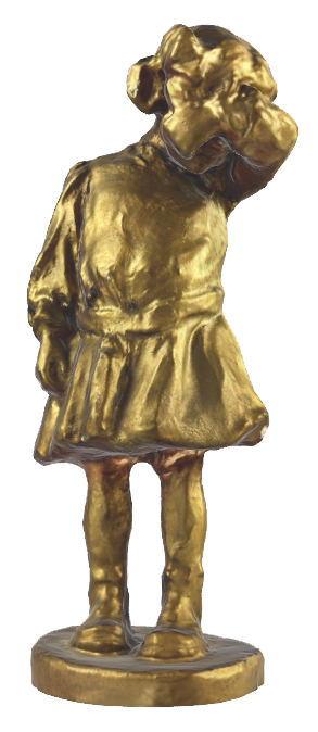Girl Covering Her Eyes (old gold)